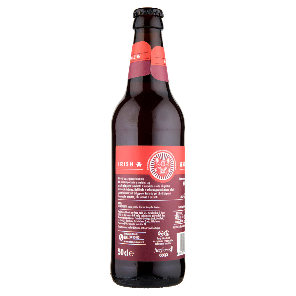 BIRRA IRISH RED ALE FIORFIORE COOP 4,2 GRADI BOTTIGLIA ML 500 - 1