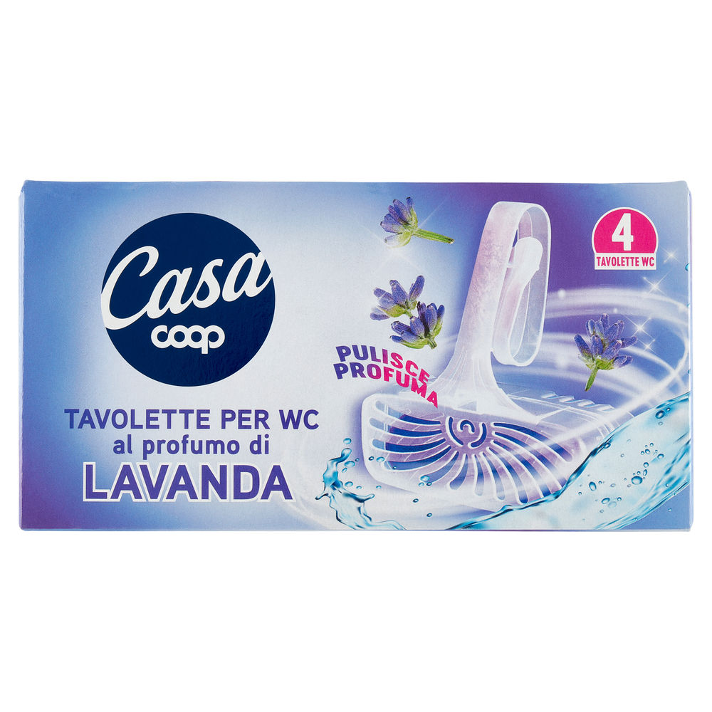 Tavoletta per wc solida coop casa lavanda scatola  g 160 pz 4