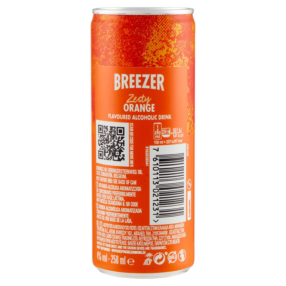 READY TO DRINK BACARDI BREEZER ORANGE 4 GRADI LATTINA ML 250 - 1