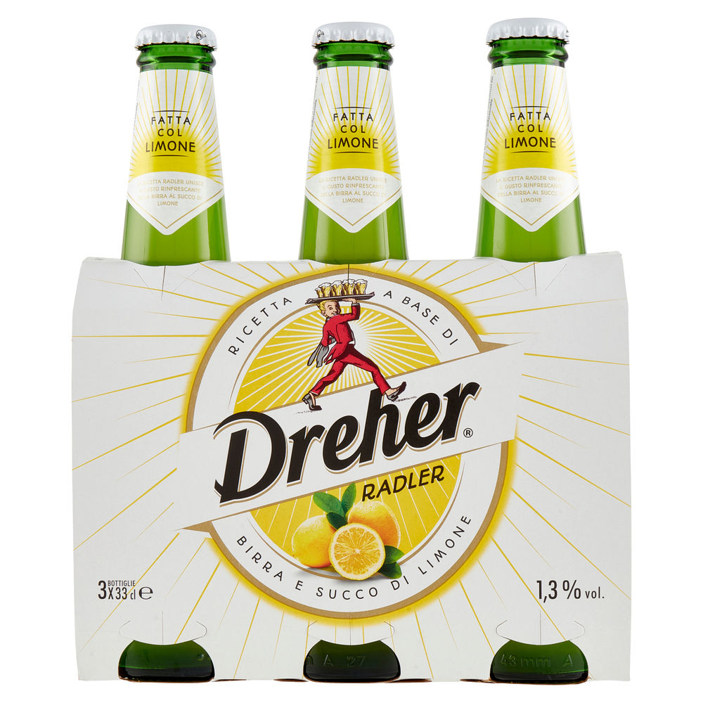 BIRRA DREHER RADLER LEMON 1,3 GRADI CLUSTER ML 330 X 3 - 0