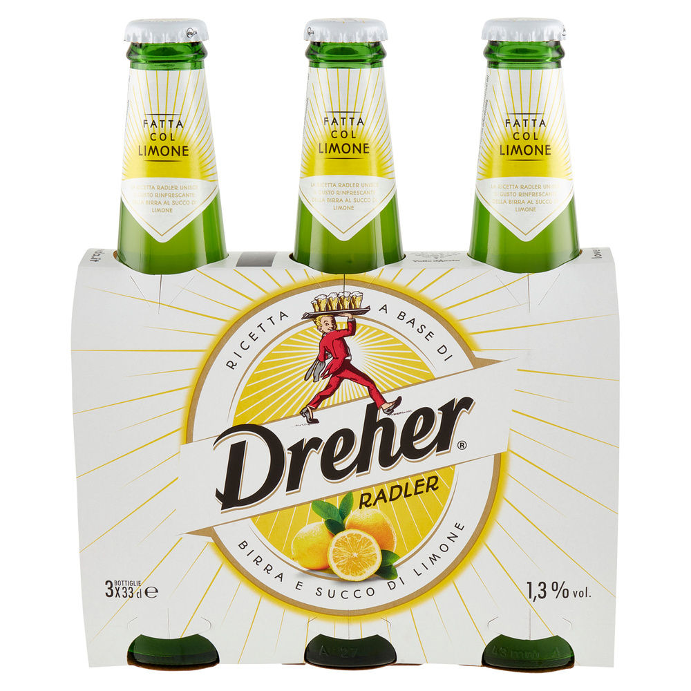 BIRRA DREHER RADLER LEMON 1,3 GRADI CLUSTER ML 330 X 3 - 6