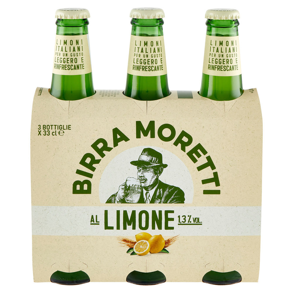 BIRRA MORETTI RADLER LIMONE 1,3 GRADI CLUSTER ML 330 X 3 - 5