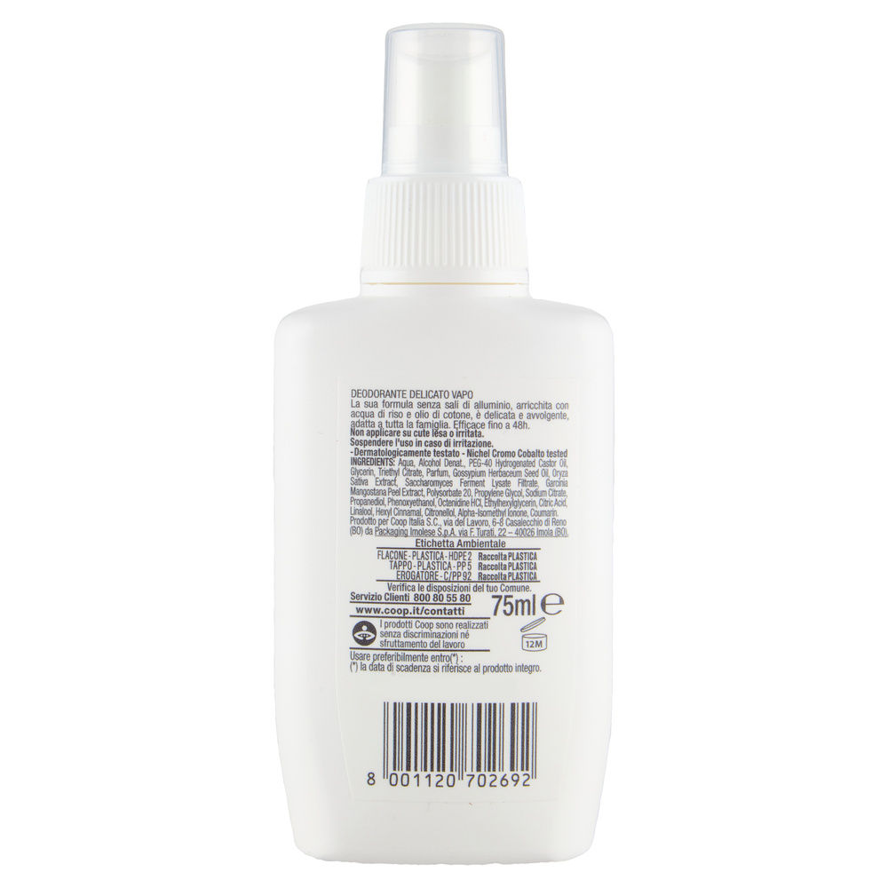 DEODORANTE VAPO NO GAS 48H DELICATO IO COOP ML 75 - 12