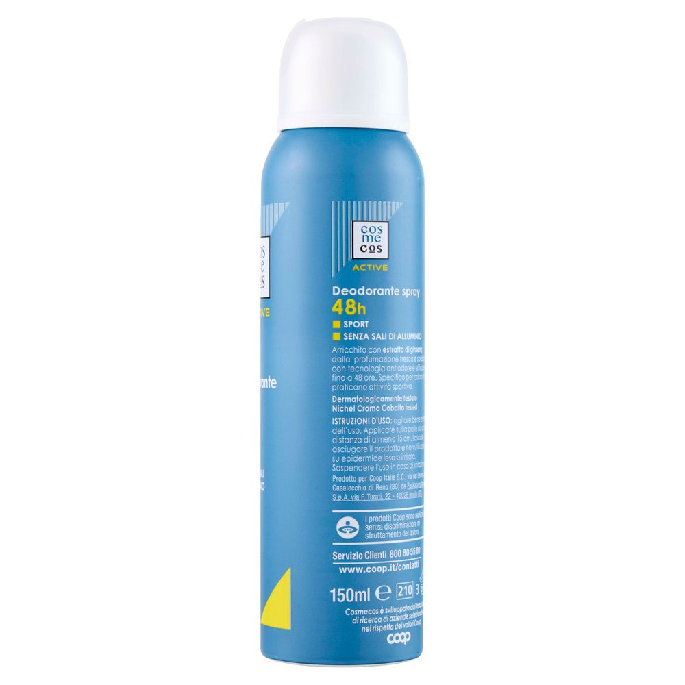 DEODORANTE SPRAY SPORT 48H COSMECOS ACTIVE COOP ML 150 - 13