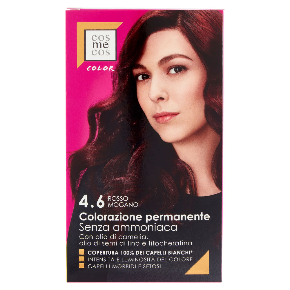COLORAZIONE PERMANENTE 4.6 ROSSO MOGANO COSMECOS COLOR COOP  PZ.1 - 0