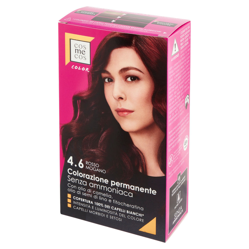 COLORAZIONE PERMANENTE 4.6 ROSSO MOGANO COSMECOS COLOR COOP  PZ.1 - 8