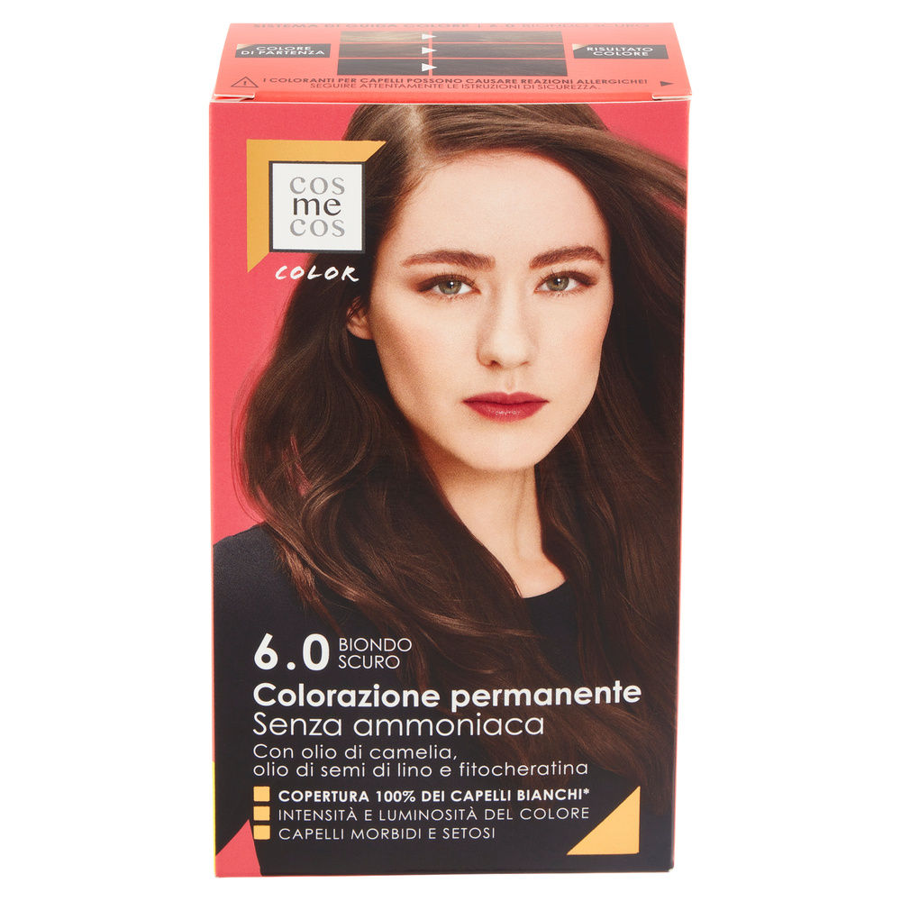 COLORAZIONE PERMANENTE 6.0 BIONDO SCURO COSMECOS COLOR COOP PZ.1 - 4