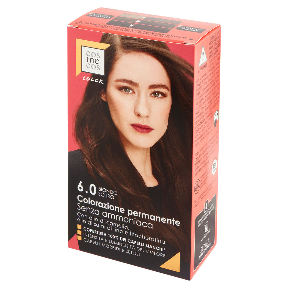 COLORAZIONE PERMANENTE 6.0 BIONDO SCURO COSMECOS COLOR COOP PZ.1 - 7