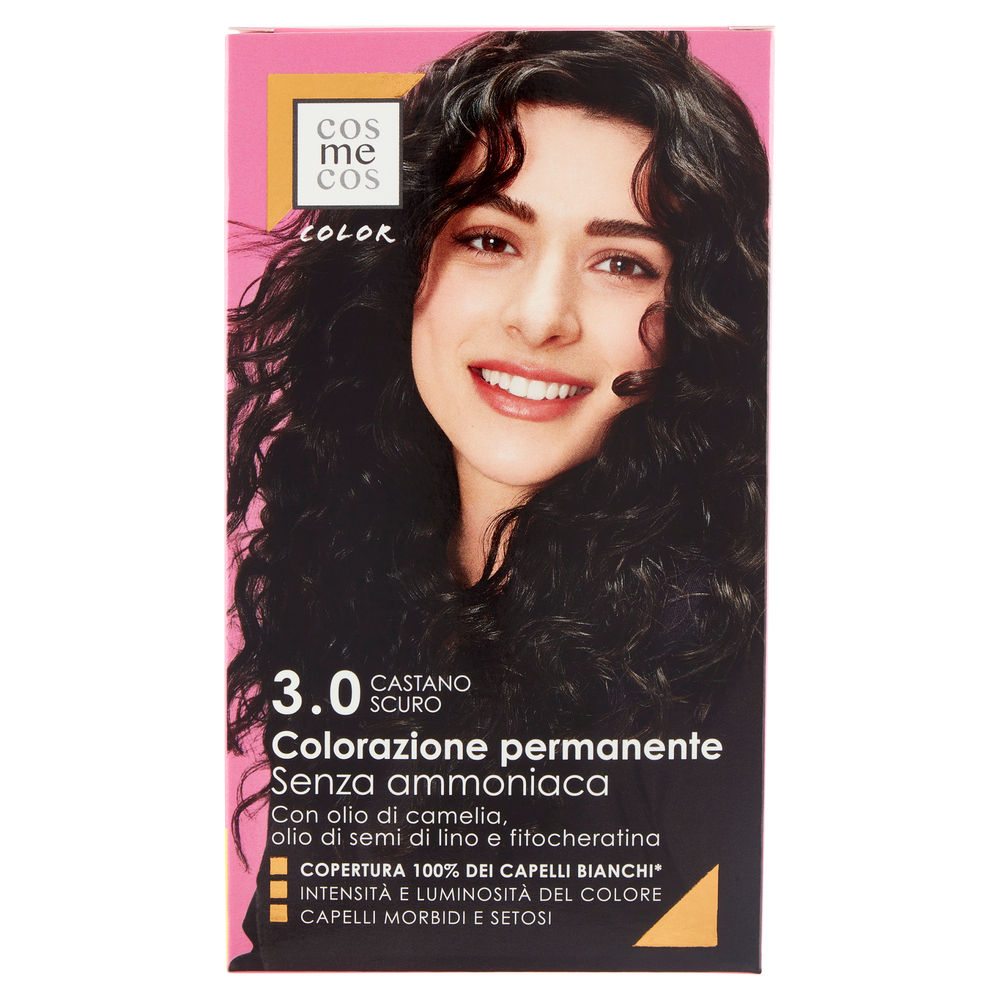 Colorazione permanente 3.0 castano scuro cosmecos color coop pz.1