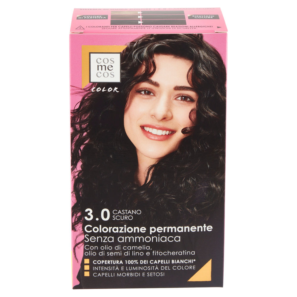 COLORAZIONE PERMANENTE 3.0 CASTANO SCURO COSMECOS COLOR COOP PZ.1 - 6