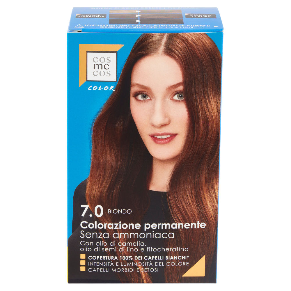 COLORAZIONE PERMANENTE 7.0  BIONDO COSMECOS COLOR COOP PZ.1 - 7