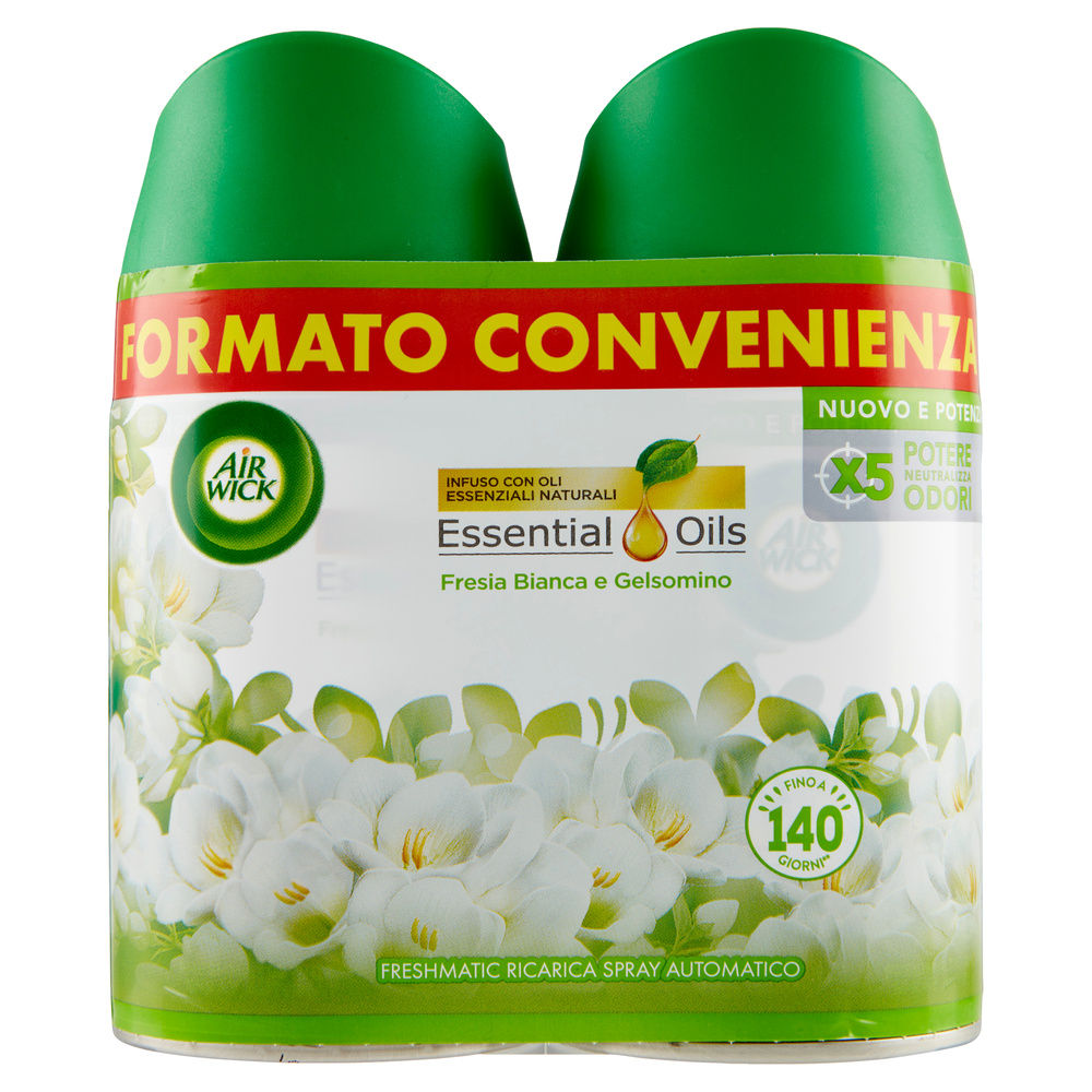 DEODORANTE AMBIENTI SPRAY RICAR.AIRWICK FRESHMATIC FRESIA BIANCA/GELS.2X ML 250 - 5