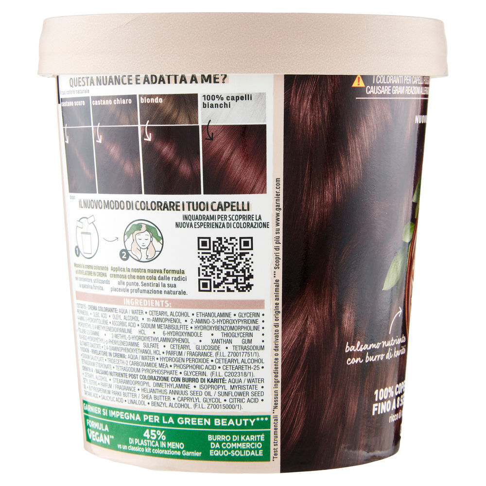 COLORAZIONE PERMANENTE GARNIER GOOD CASTANO FREDDO NOCCIOLA PZ.1 - 4