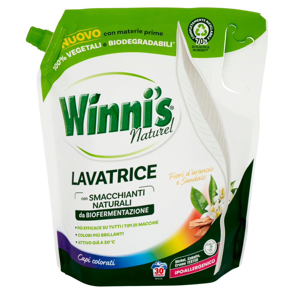 DETERSIVO LAVATRICE WINNI'S ECOFORMATO CAPI COLORATI 30LAV  L 1,35 - 5