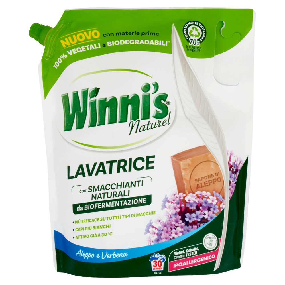 Detersivo lavatrice winni's ecoformato aleppo e verbena 30lav  l 1,35