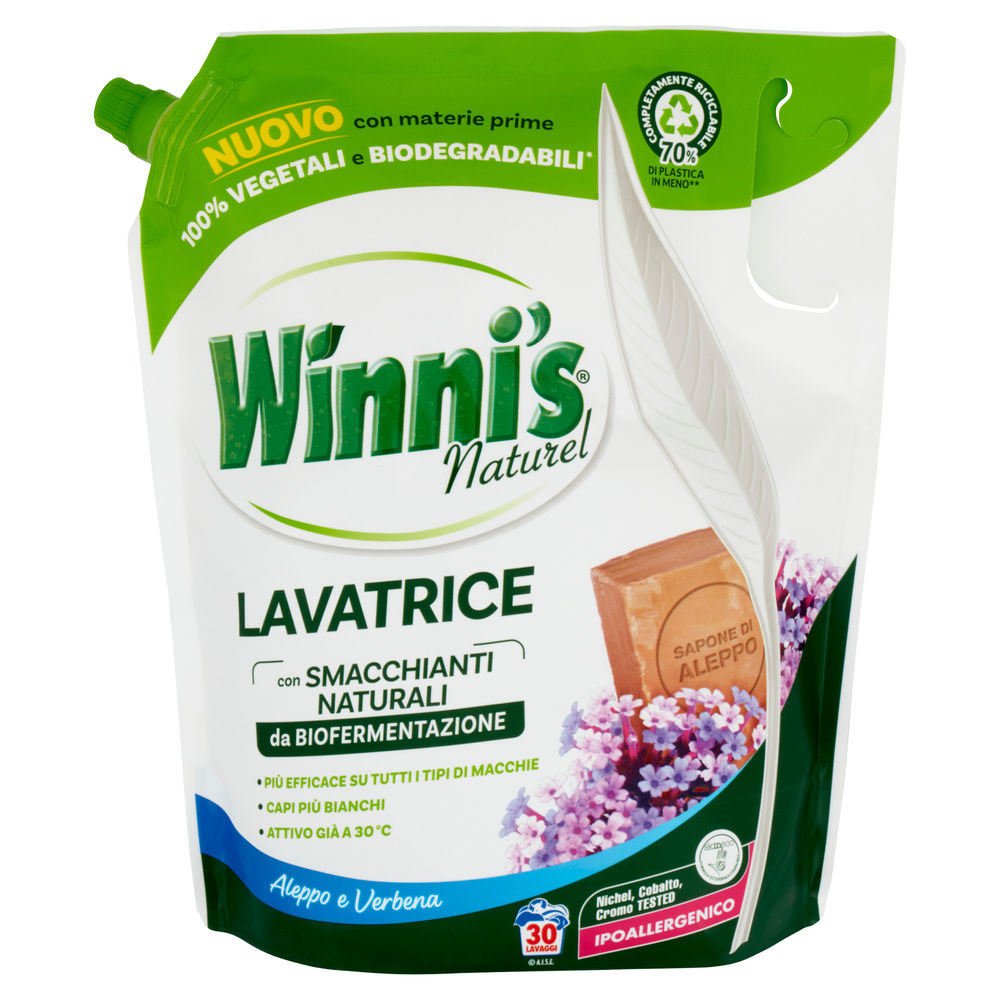 DETERSIVO LAVATRICE WINNI'S ECOFORMATO ALEPPO E VERBENA 30LAV  L 1,35 - 6