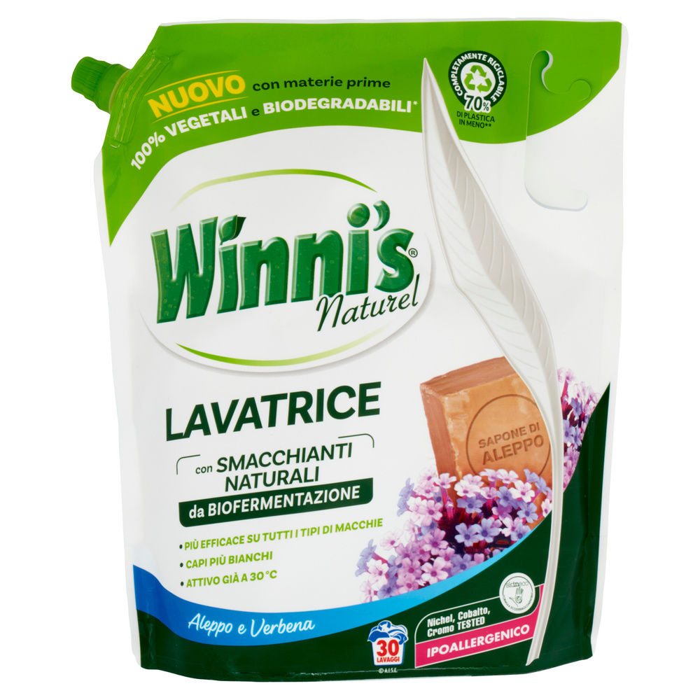 DETERSIVO LAVATRICE WINNI'S ECOFORMATO ALEPPO E VERBENA 30LAV  L 1,35 - 2