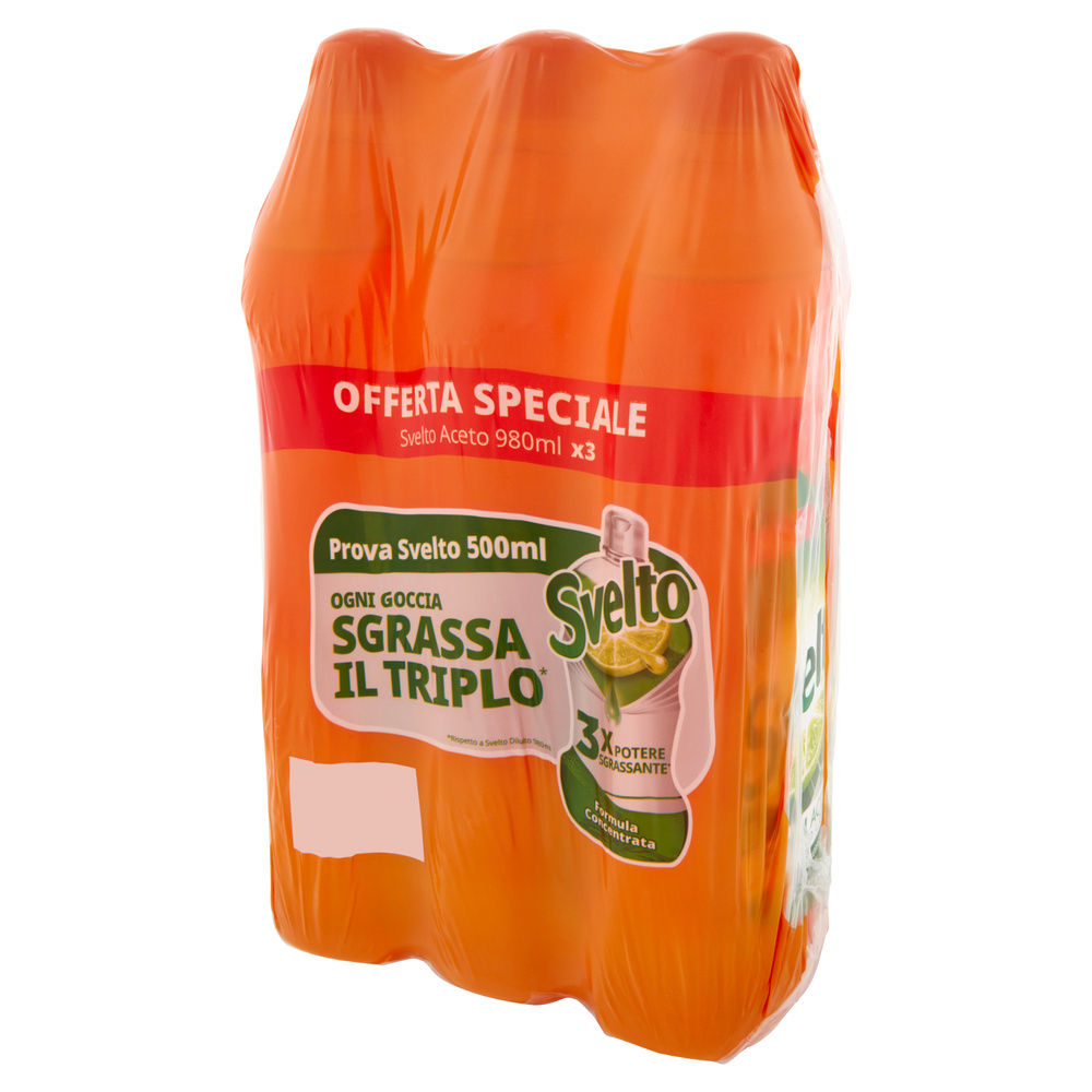 DETERSIVO STOVIGLIE LIQUIDO SVELTO ACETO 3XML 980 - 2