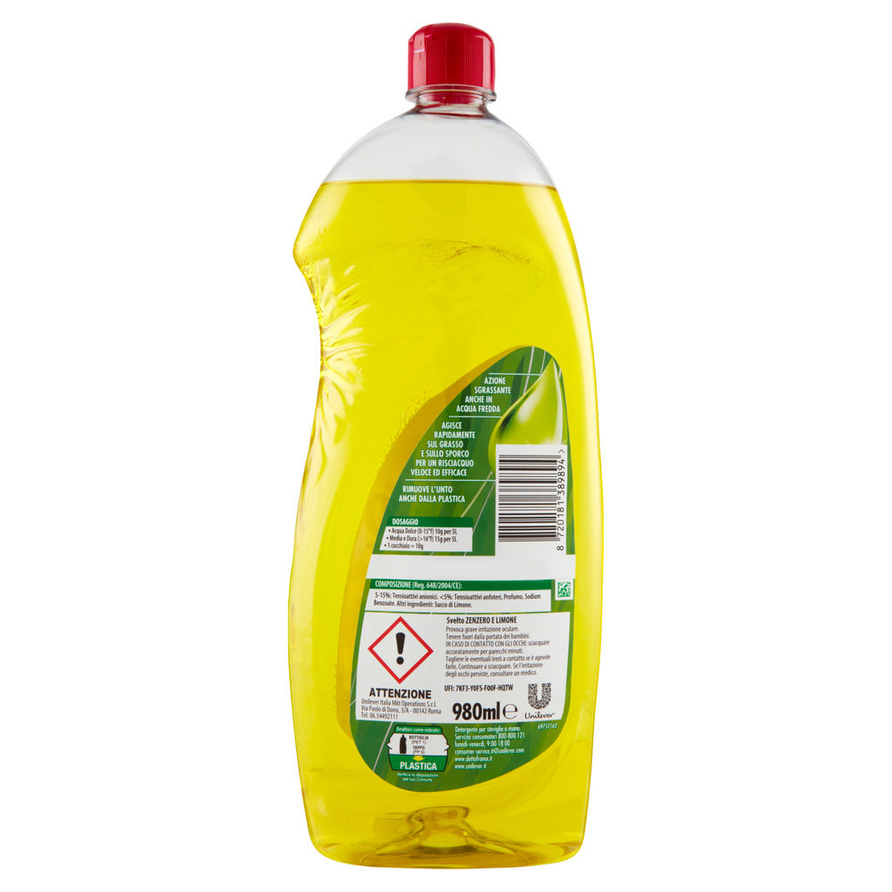 DETERSIVO STOVIGLIE LIQUIDO SVELTO ZENZERO ML 980 - 1