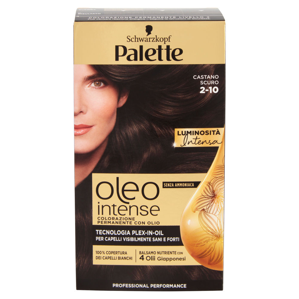 COLORAZIONE PERMANENTE SCHWARZKOPF PALETTE OLEO INTENSE 2-10 BLACK BROWN PZ.1 - 6