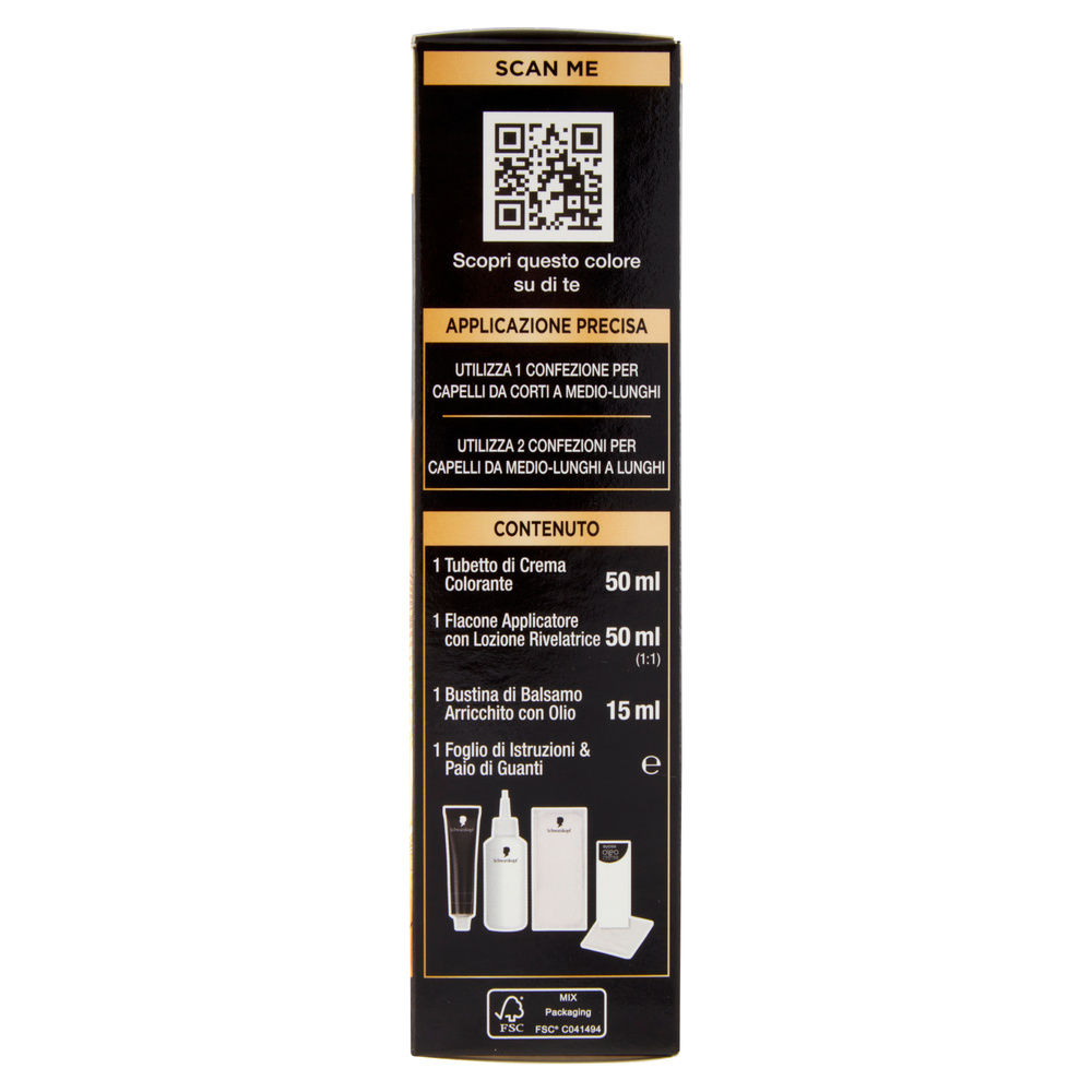 COLORAZIONE PERMANENTE SCHWARZKOPF PALETTE OLEO INTENSE 2-10 BLACK BROWN PZ.1 - 2