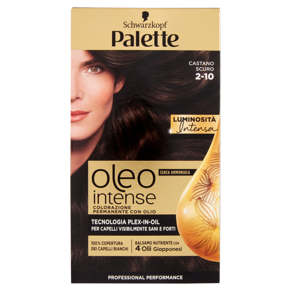 COLORAZIONE PERMANENTE SCHWARZKOPF PALETTE OLEO INTENSE 2-10 BLACK BROWN PZ.1 - 4