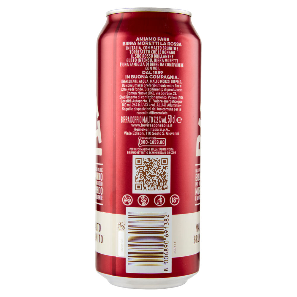 BIRRA MORETTI LA ROSSA 7,2 GRADI LATTINA ML  500 - 1