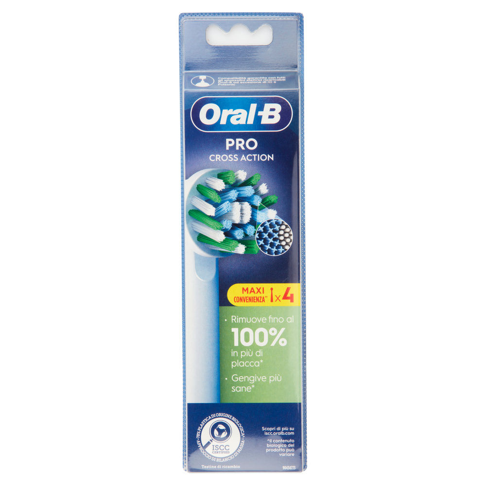 TESTINE DI RICAMBIO PER SPAZZOLINO ELETTRICO ORAL B CROSS ACTION PZ.4 - 0