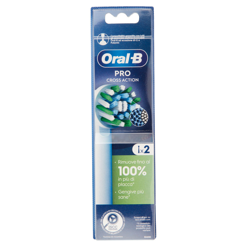 TESTINE DI RICAMBIO PER SPAZZOLINO ELETTRICO ORAL B CROSS ACTION PZ.2 - 4