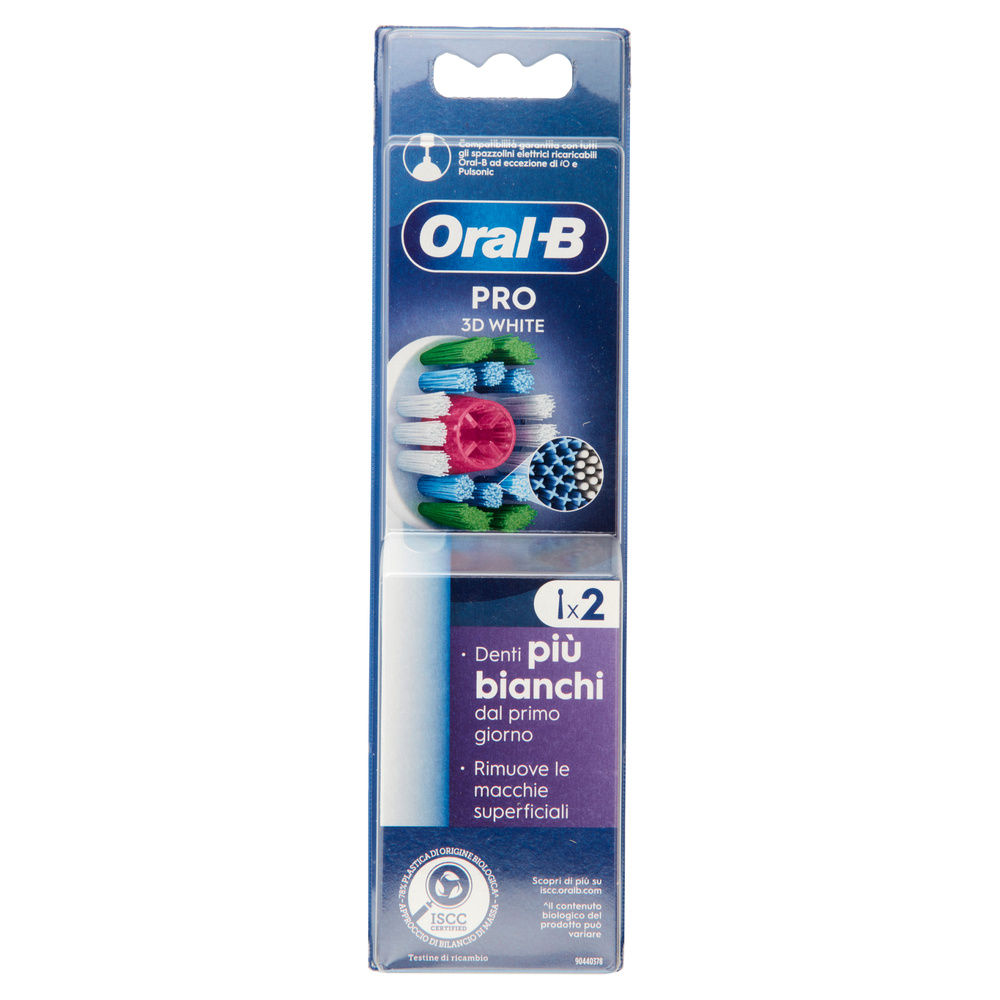 TESTINE DI RICAMBIO PER SPAZZOLINO ELETTRICO ORAL B 3D WHITE PZ.2 - 4