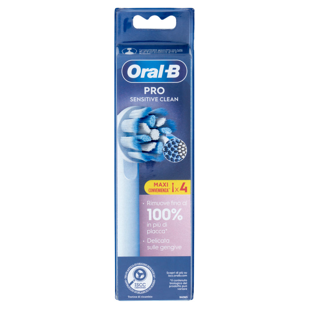 Testine di ricambio per spazzolino elettrico oral b sensitive clean pz.4