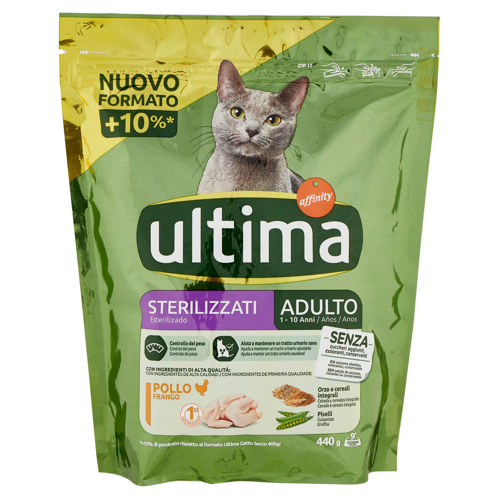 Secco gatto ultima sterilizzato pollo g 440