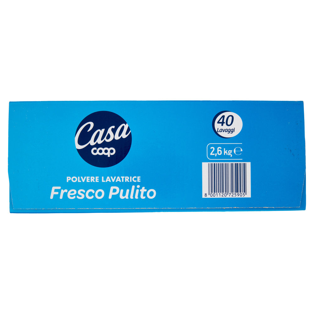 DETERSIVO LAVATRICE COOP CASA IN POLVERE FRESCO PULITO 40LAV KG 2,6 - 7
