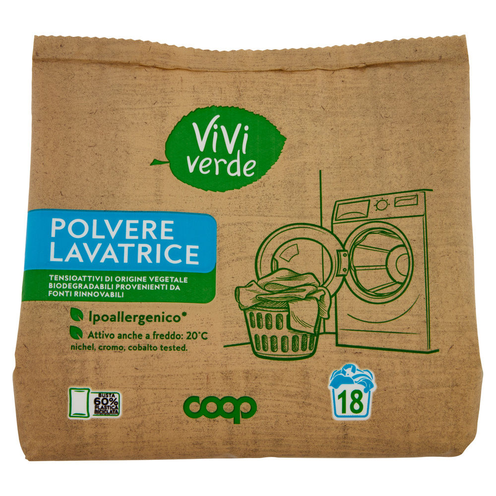 DETERSIVO LAVATRICE IN POLVERE COOP VIVIVERDE ECOLABEL 18LAV KG 1,17 - 2