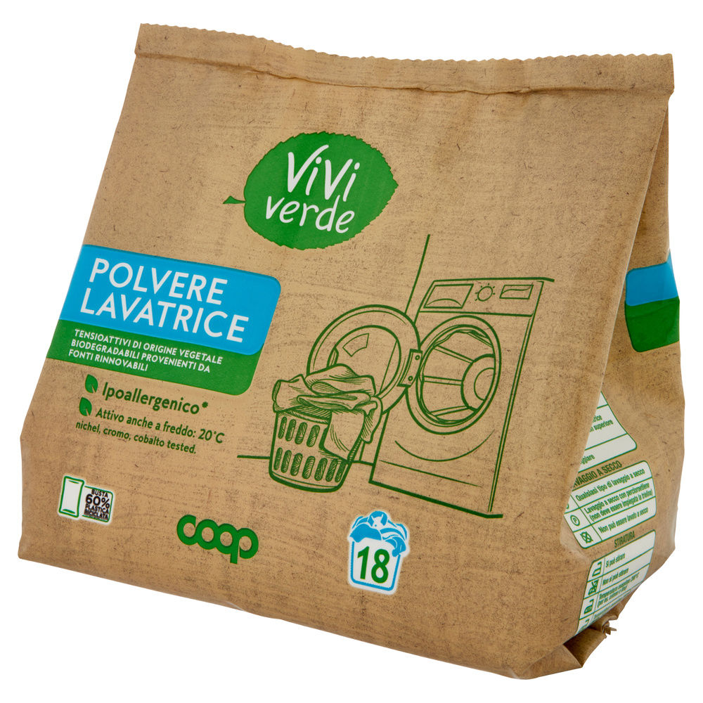 DETERSIVO LAVATRICE IN POLVERE COOP VIVIVERDE ECOLABEL 18LAV KG 1,17 - 8