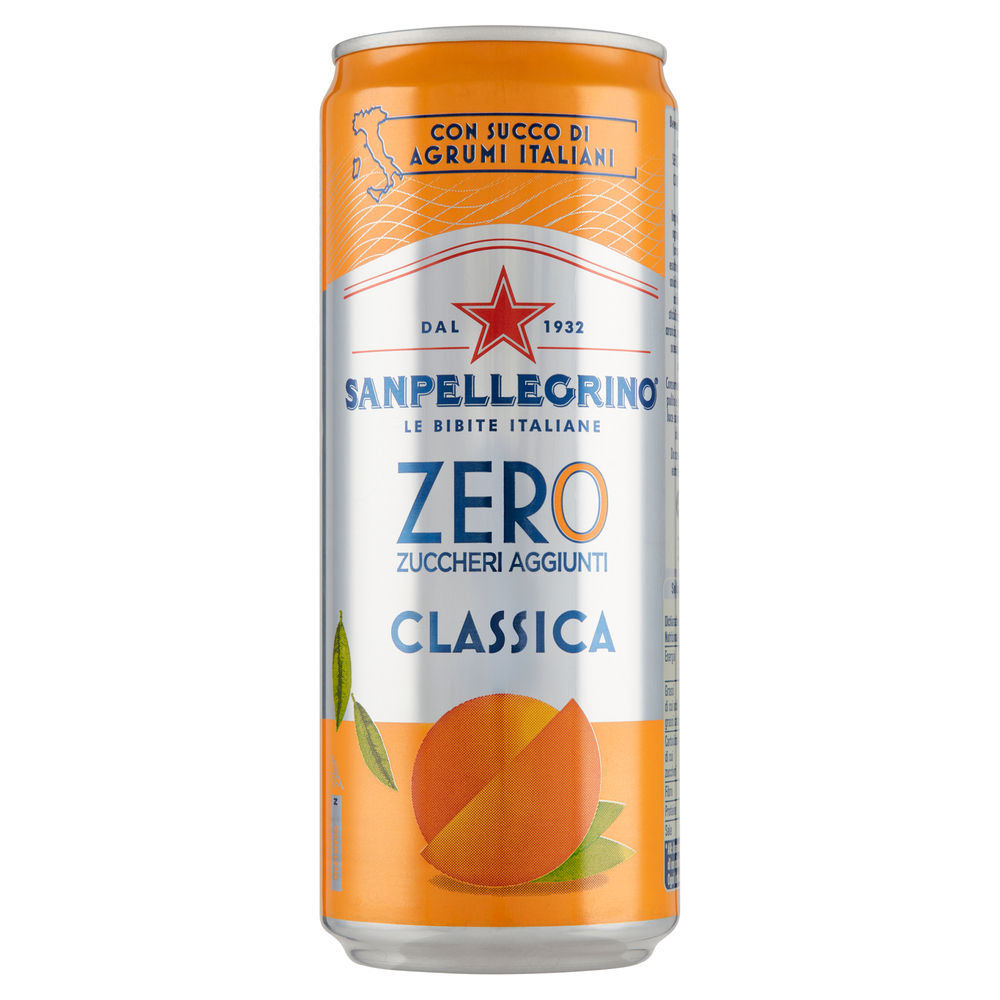 BIBITA CLASSICA ZERO SANPELLEGRINO LATTINA ML 330 - 0