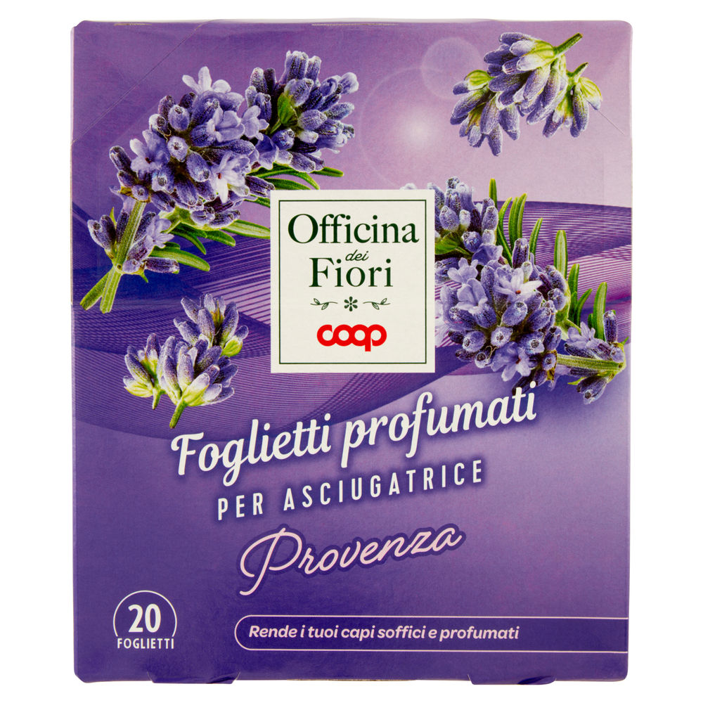 FOGLIETTI PER ASCIUGATRICE COOP OFFICINA DEI FIORI PROFUMO PROVENZA PZ 20 - 0