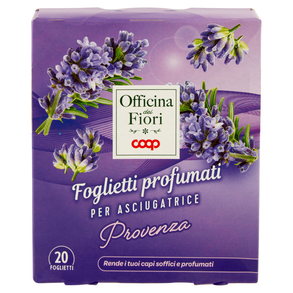 FOGLIETTI PER ASCIUGATRICE COOP OFFICINA DEI FIORI PROFUMO PROVENZA PZ 20 - 2