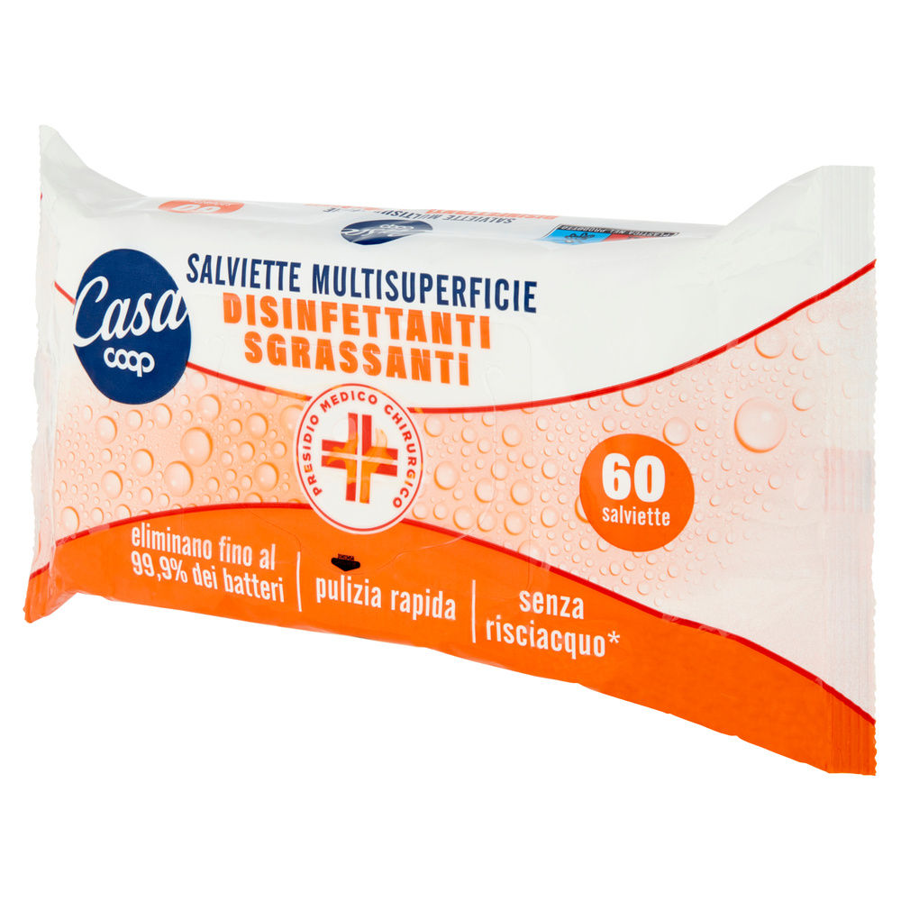 SALVIETTE DISINFETTANTI SGRASSANTI COOP CASA PZ.60 - 7