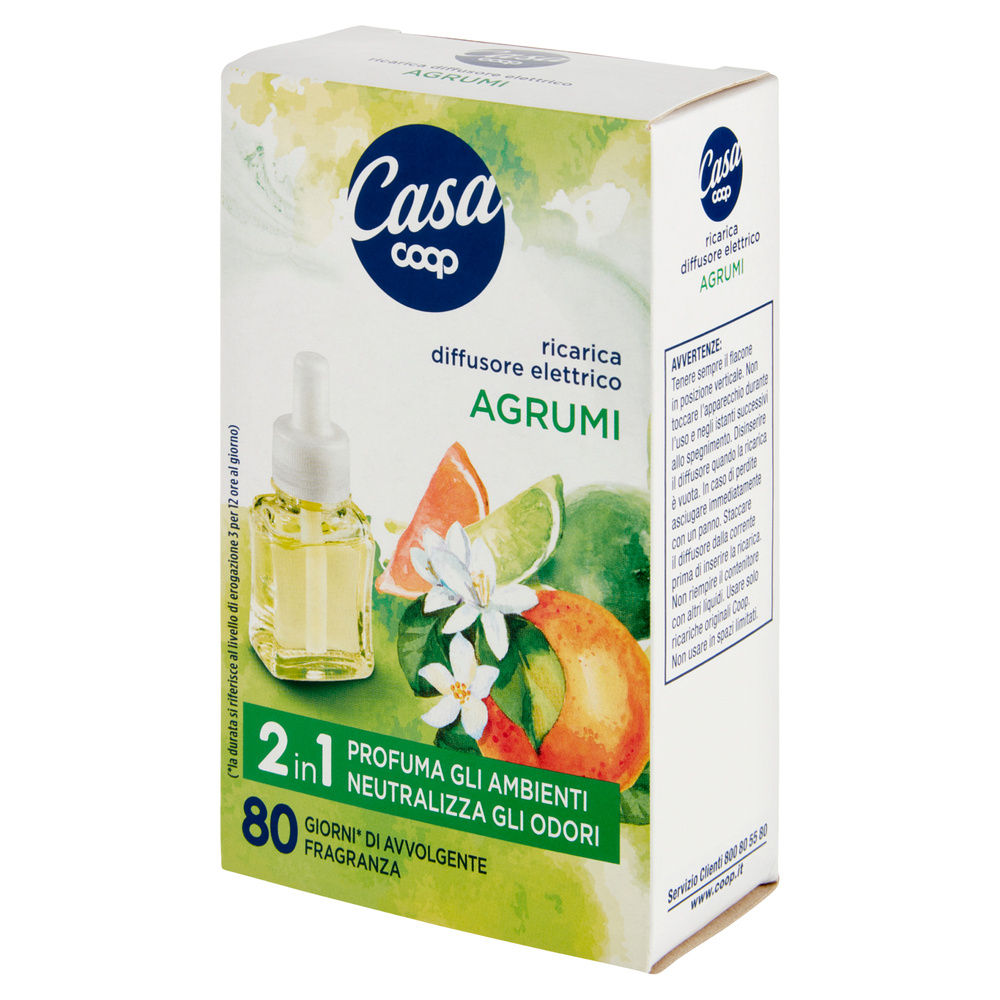 RICARICA PER DIFFUSORE ELETTRICO COOP CASA  - AGRUMI (CITRUS, LIME) 20ML - 4