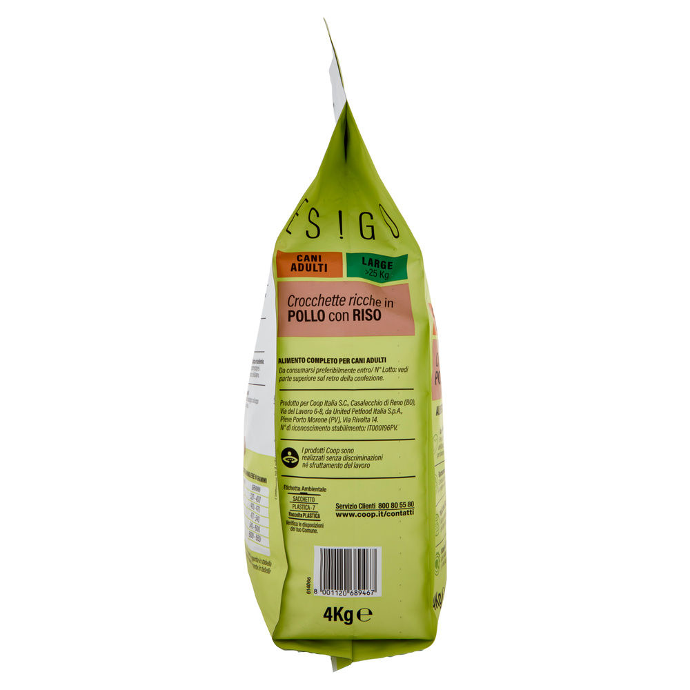 SECCO CANE CROCC.CANI ADULTI TG.LARGE POLLO/RISO ESIGO COOP KG4 - 5
