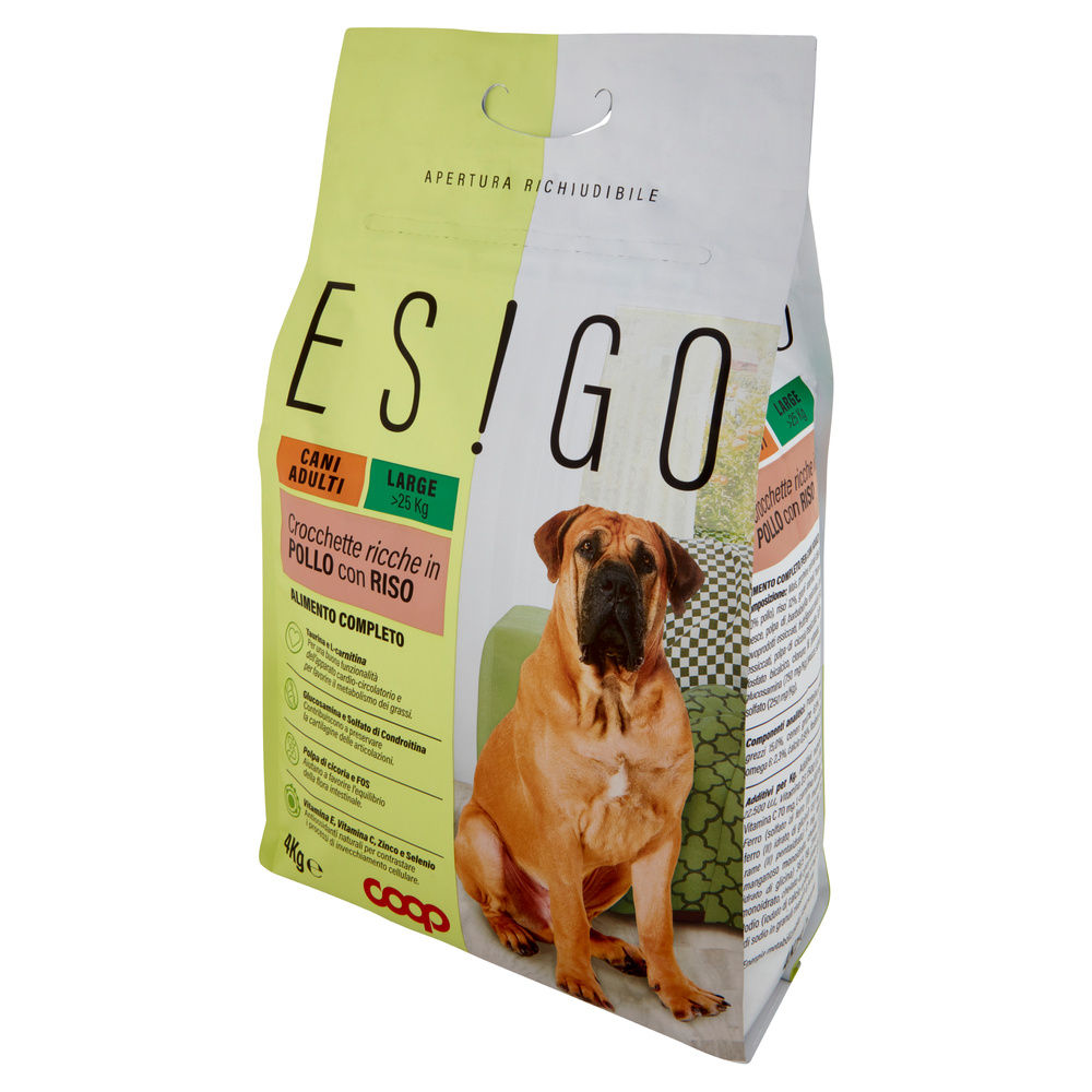 SECCO CANE CROCC.CANI ADULTI TG.LARGE POLLO/RISO ESIGO COOP KG4 - 2