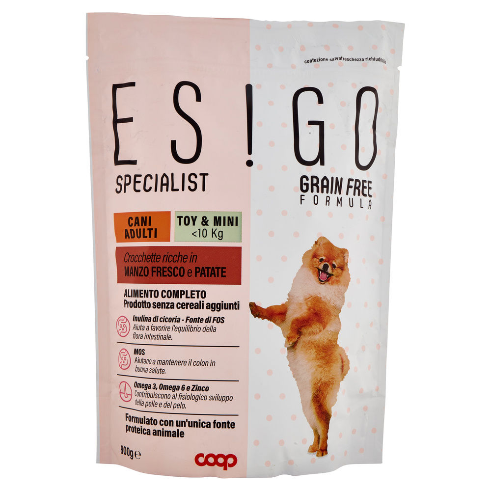 SECCO CANE CROCC.CANI ADULTI GRAINFREE MANZO TG.TOY/MINI ESIGO SPEC COOP G800 - 2