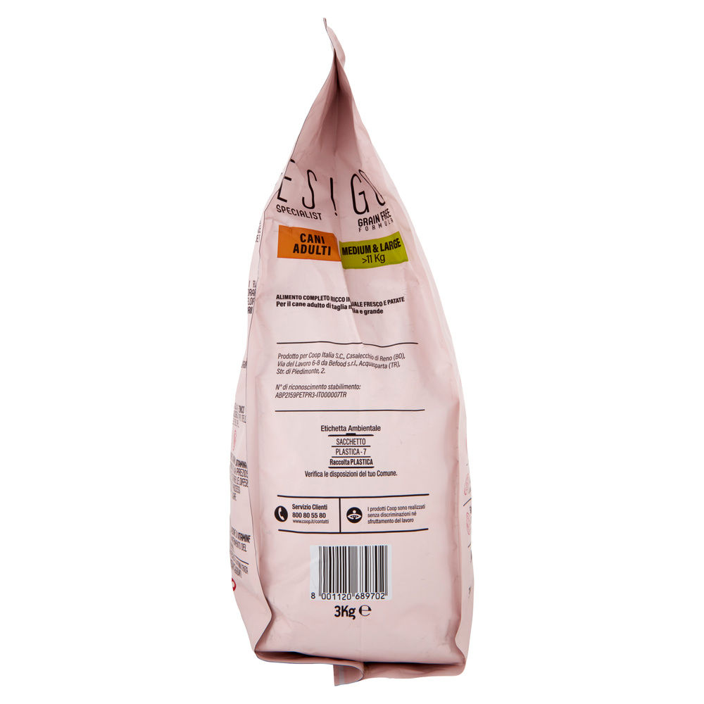 SECCO CANE CROCC.CANI ADULTI GRAINFREE MAIALE TG.MED/LARGE ESIGO SPEC COOP KG3 - 5