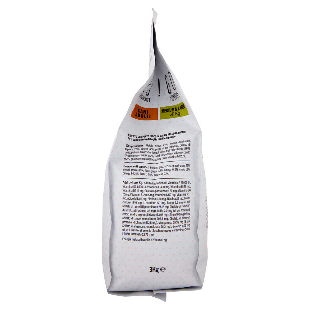 SECCO CANE CROCC.CANI ADULTI GRAINFREE MAIALE TG.MED/LARGE ESIGO SPEC COOP KG3 - 8