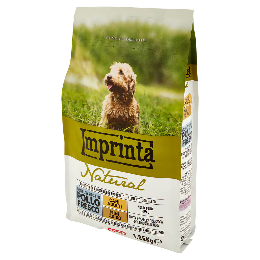 SECCO CANE CROCCHETTE NATURALI CANE POLLO TG.MINI IMPRINTA COOP KG1,25 - 8