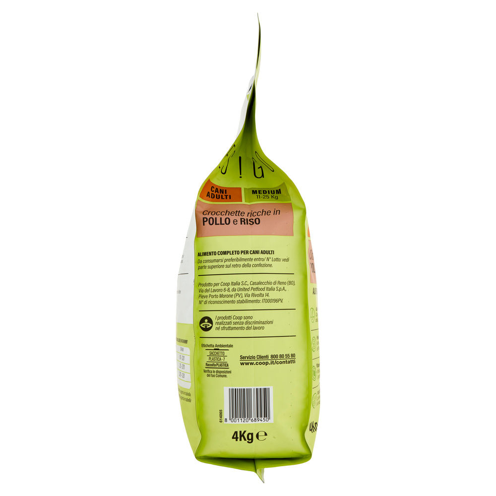 SECCO CANE CROCC.CANI ADULT TG. MEDIUM POLLO E RISO ESIGO COOP KG4 - 4