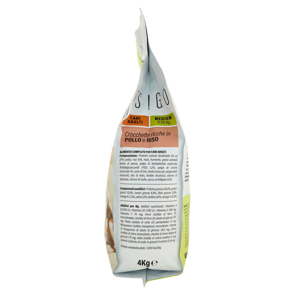 SECCO CANE CROCC.CANI ADULT TG. MEDIUM POLLO E RISO ESIGO COOP KG4 - 5