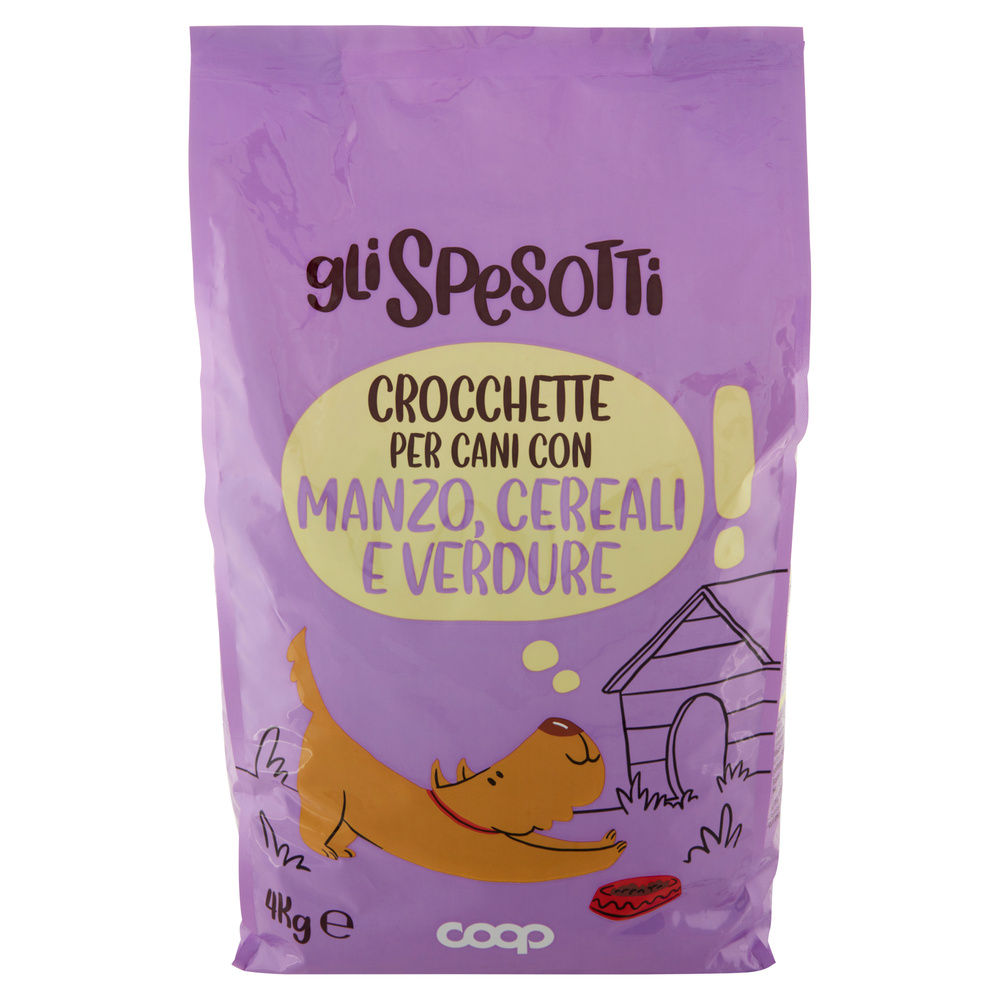 SECCO CANE CROCCHETTE PER CANI MANZO/CEREALI/VERDURE GLI SPESOTTI COOP KG.4 - 2