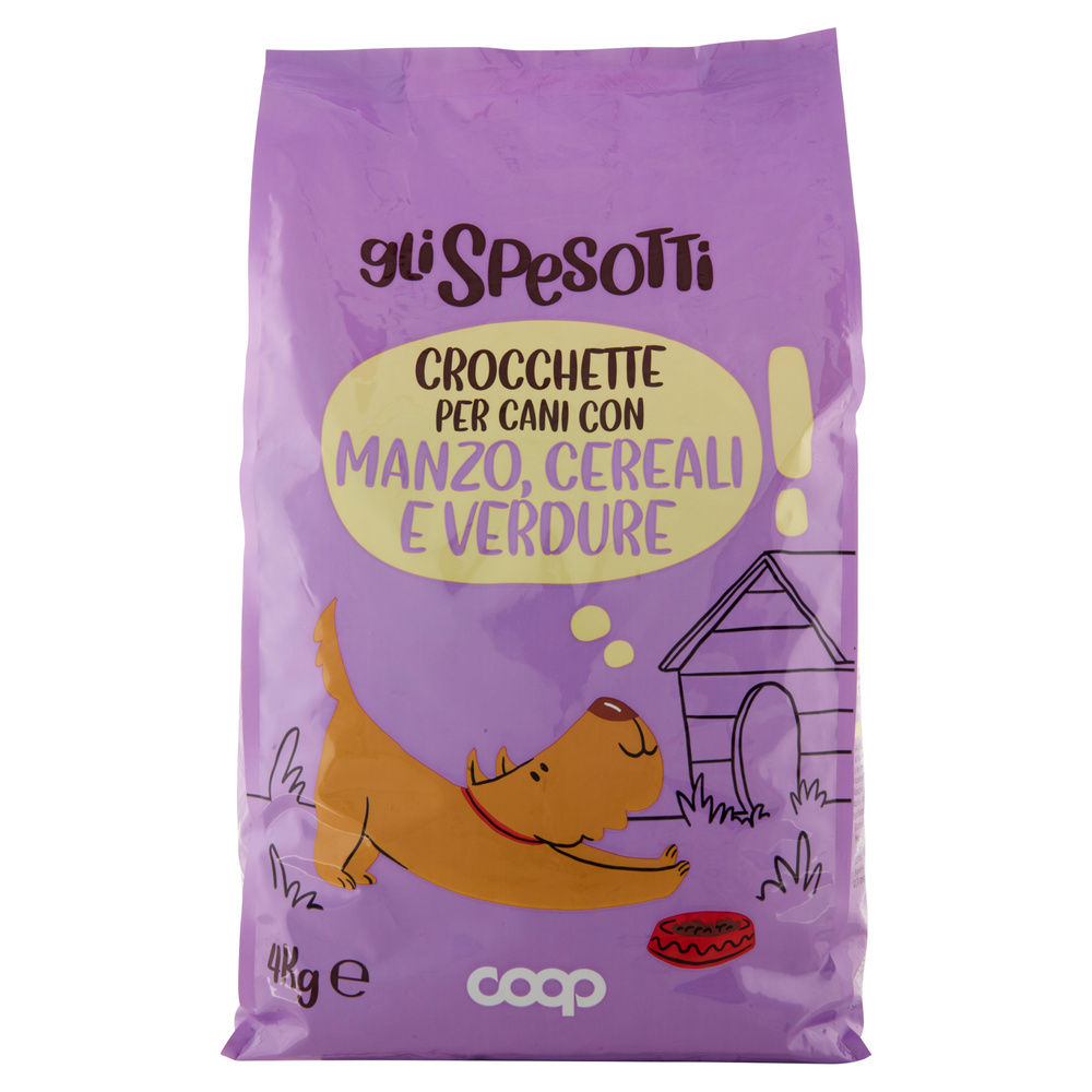 SECCO CANE CROCCHETTE PER CANI MANZO/CEREALI/VERDURE GLI SPESOTTI COOP KG.4 - 3